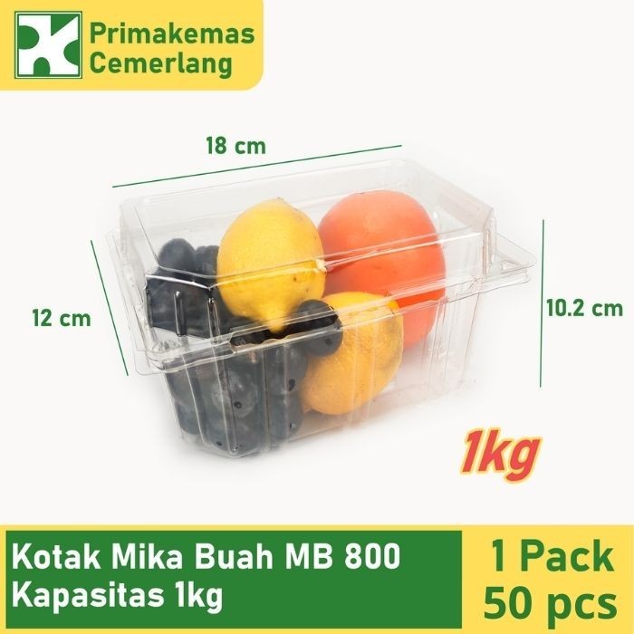 MB 800 FRUIT VEGETABLE MIKA BOX / STRAWBERRY MIKA / 1KG STRAWBERRY BOX 