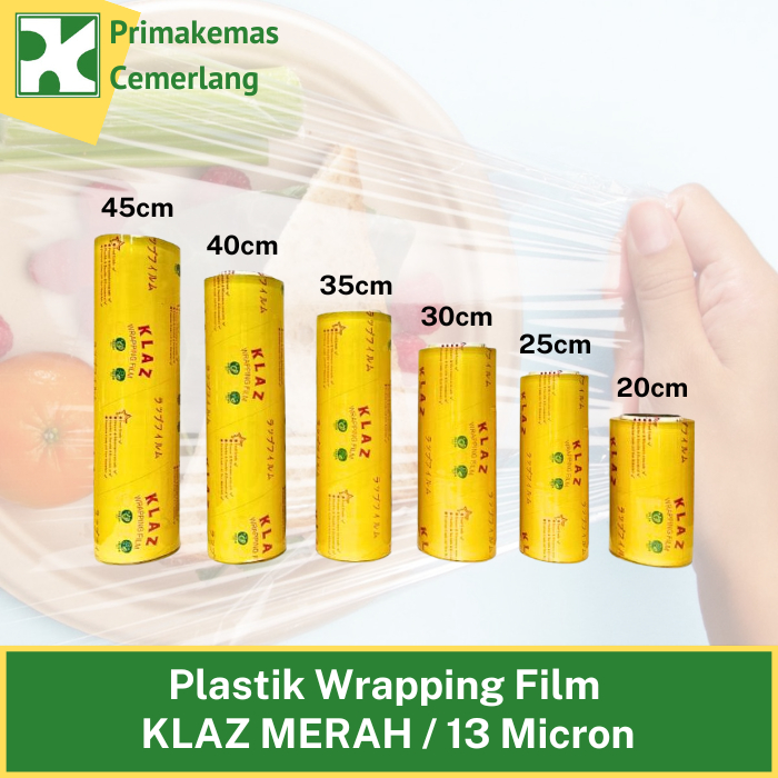 Plastic Wrapping Film / KLAZ / 10 & 13 Micron / Food Grade
